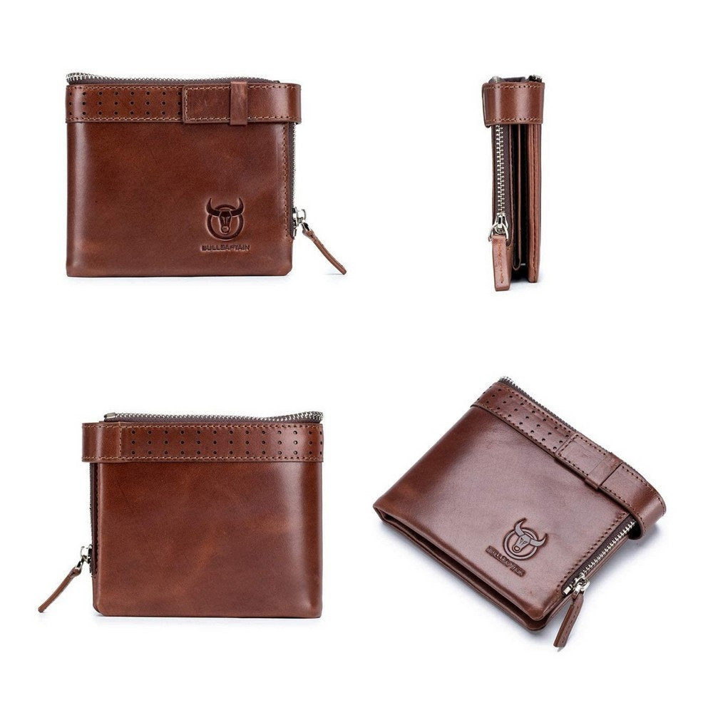 Billetera de cuero QB-059-CF - Café