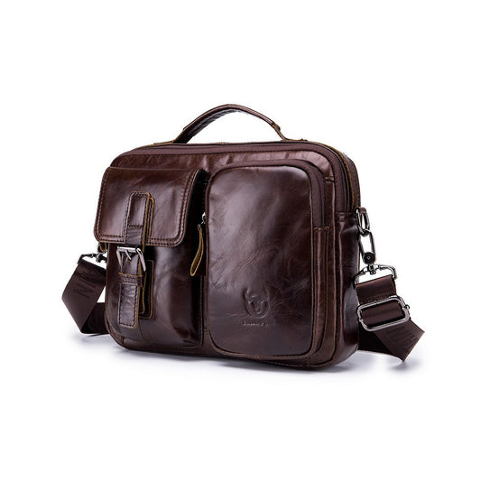 Morral de cuero mate DJB-036-CF - Café