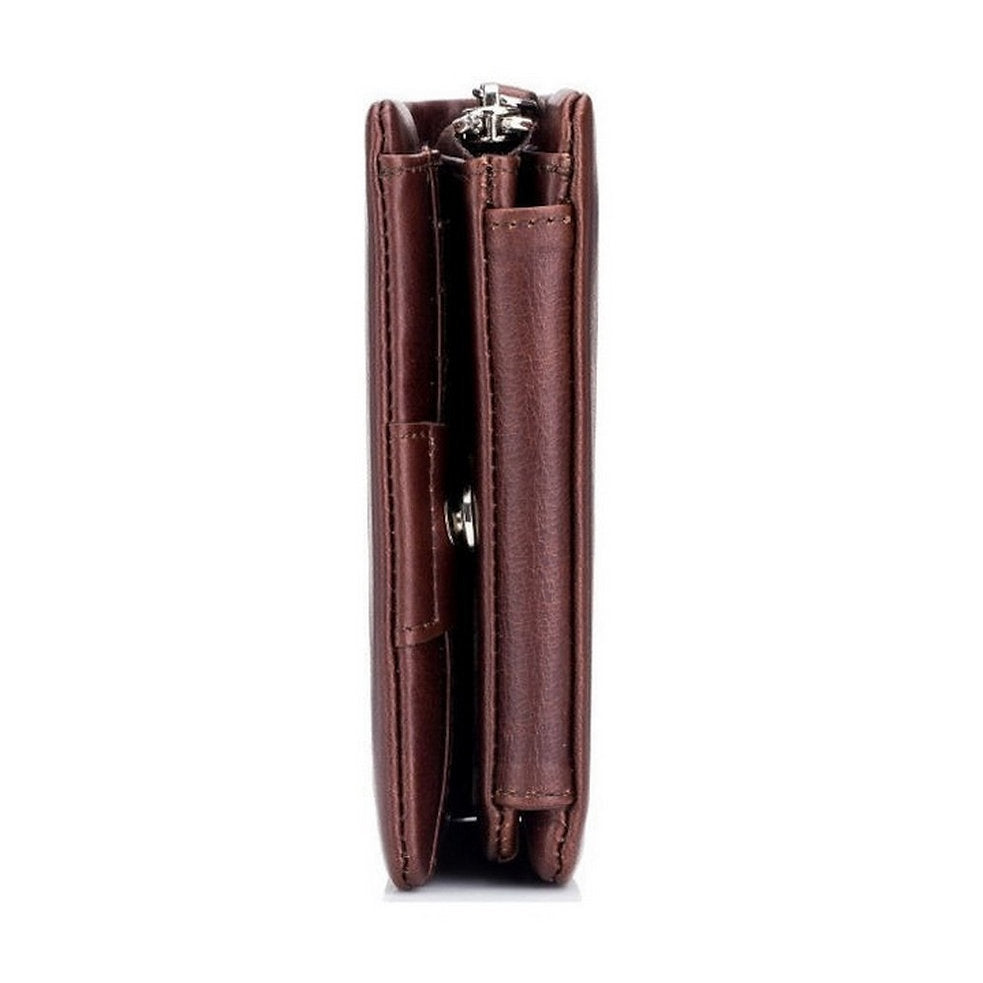 Billetera de cuero QB-02-CF - Café