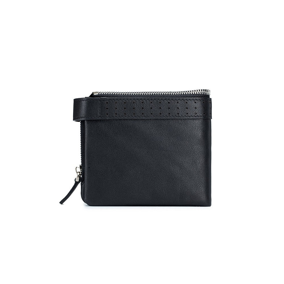 Billetera de cuero QB-059-BK - Negro