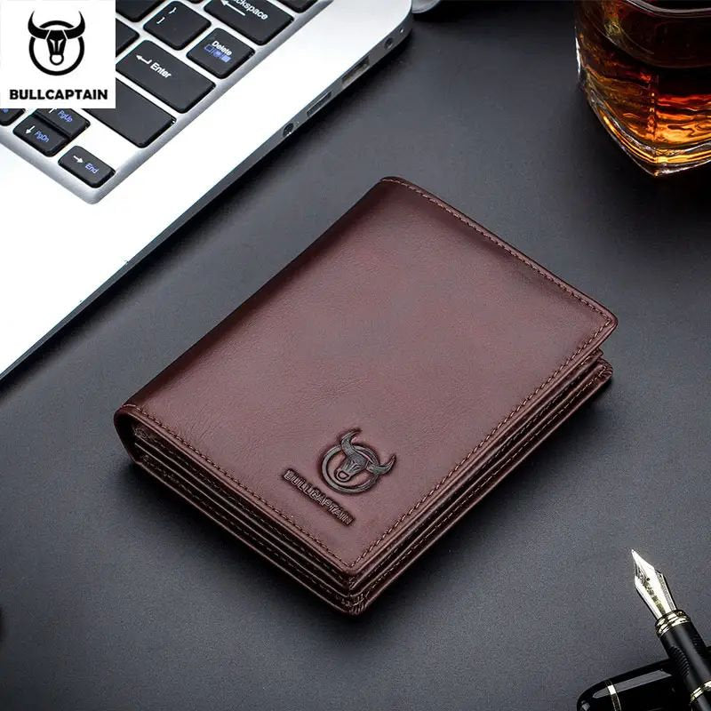 Billetera de cuero mate QB-027-CF - Café