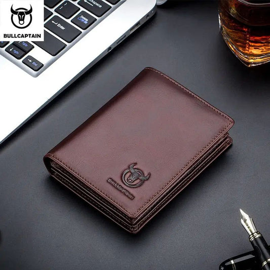 Billetera de cuero mate QB-027-CF - Café