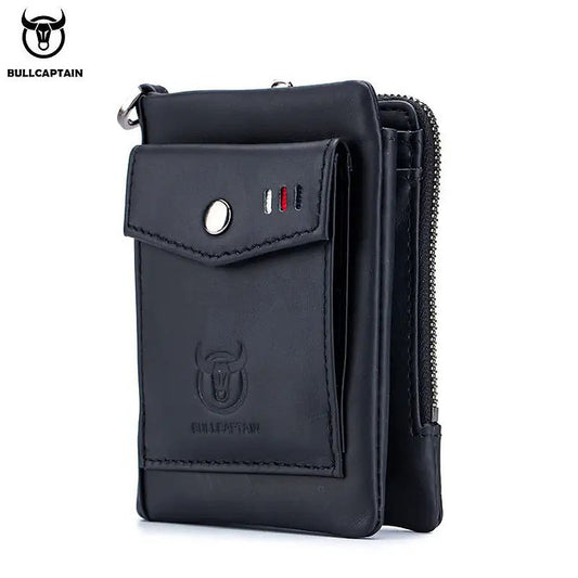 Billetera de cuero mate - Negro