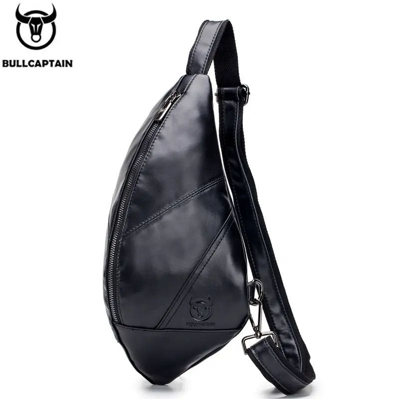 Mochila Cruzada de cuero mate - Negro