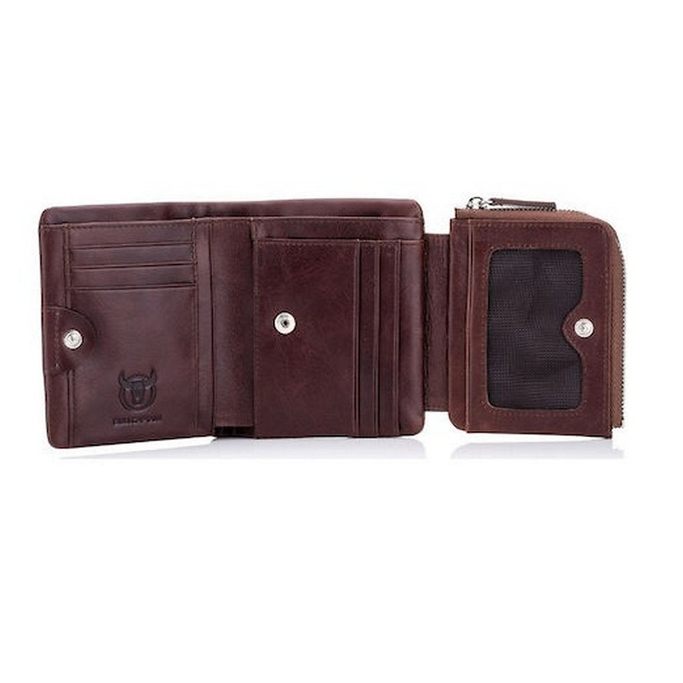 Billetera de cuero QB-02-CF - Café