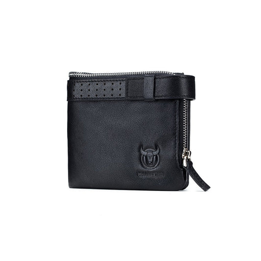 Billetera de cuero QB-059-BK - Negro