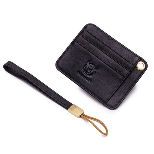 Tarjetero de cuero KB-456-BK - Negro