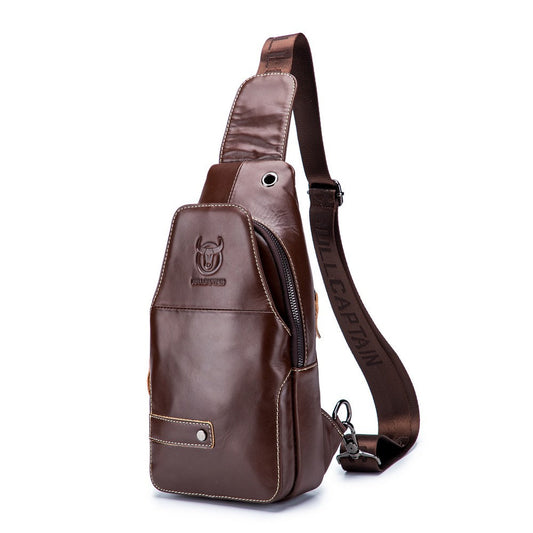 Mochila cruzada de cuero - Café