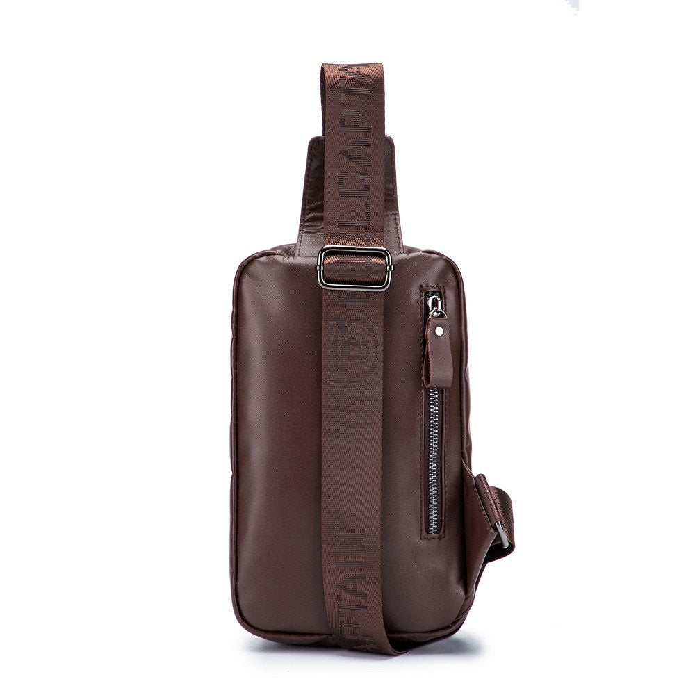 Mochila cruzada cuero - Café