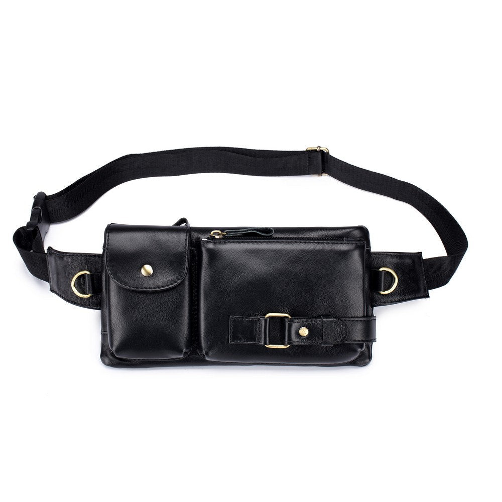 Pechera de cuero mate - Negro