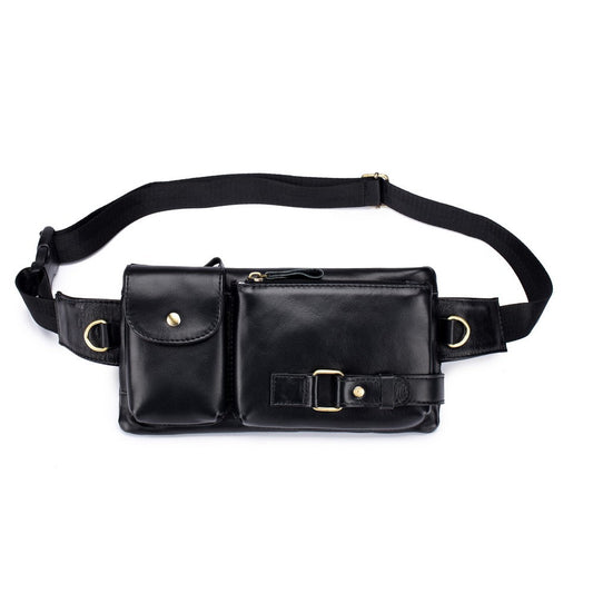 Pechera de cuero mate - Negro