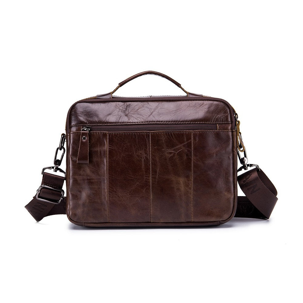 Morral de cuero mate DJB-036-CF - Café