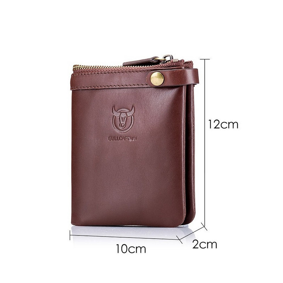 Billetera de cuero QB-058V-CF - Café