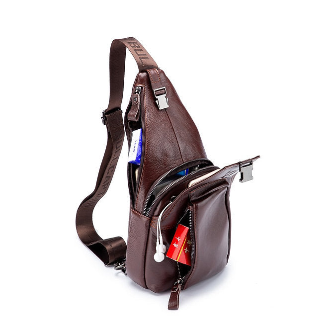 Mochila cruzada de cuero