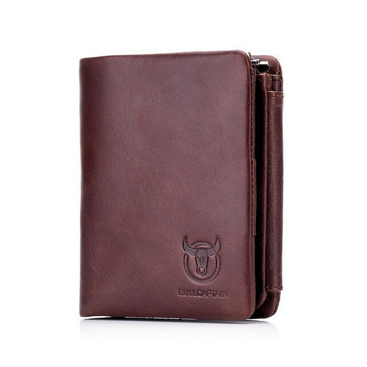 Billetera de cuero QB-02-CF - Café