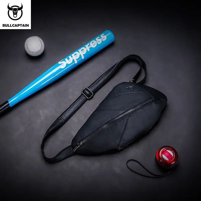 Mochila Cruzada de cuero mate - Negro