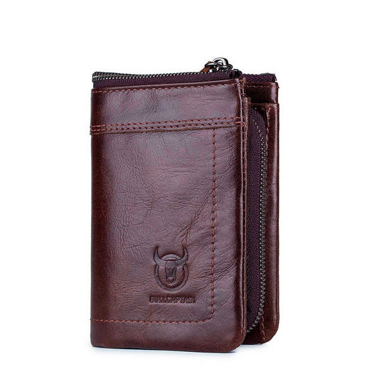 Billetera de cuero QB-051-CF - Café